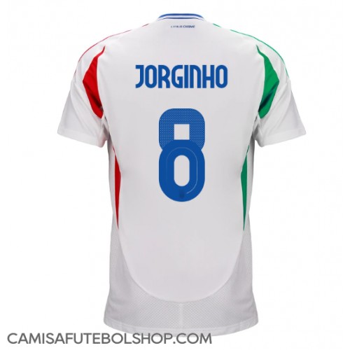 Camisa de time de futebol Itália Jorginho Frello #8 Replicas 2º Equipamento Europeu 2024 Manga Curta